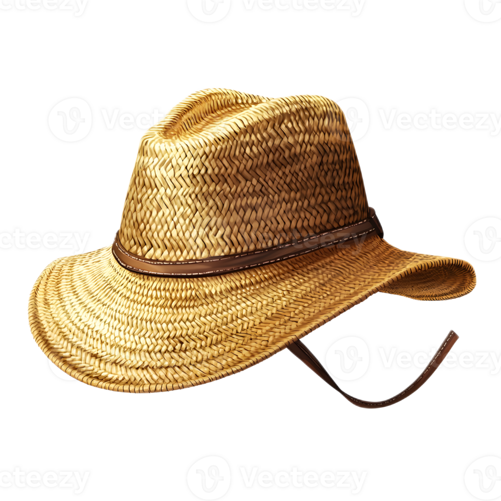 Rustic Straw Hat for Summer Adventure and Relaxation png