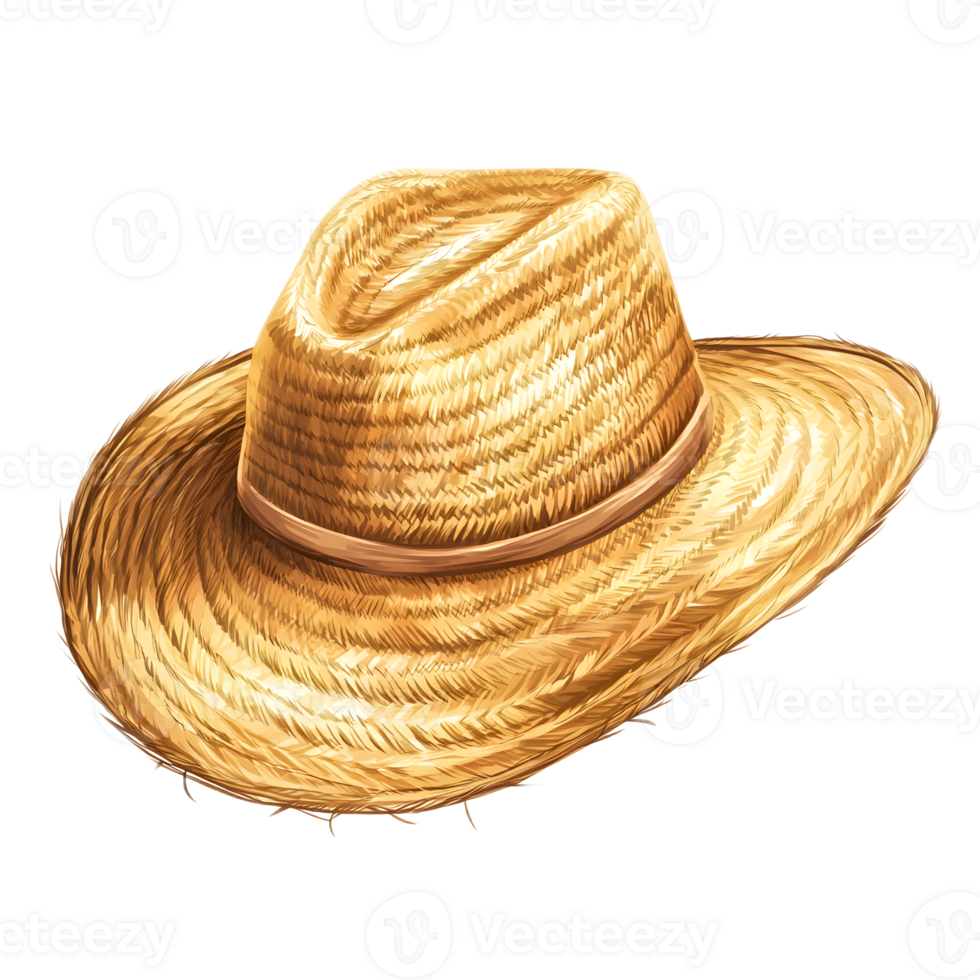 Elegant Straw Hat for Laid back Summer Leisure and Travel Experiences png