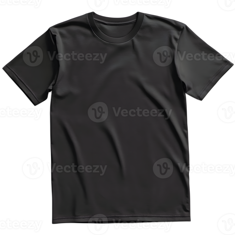 Black Blank T Shirt Mockup for Clothing Design and Ecommerce Branding png