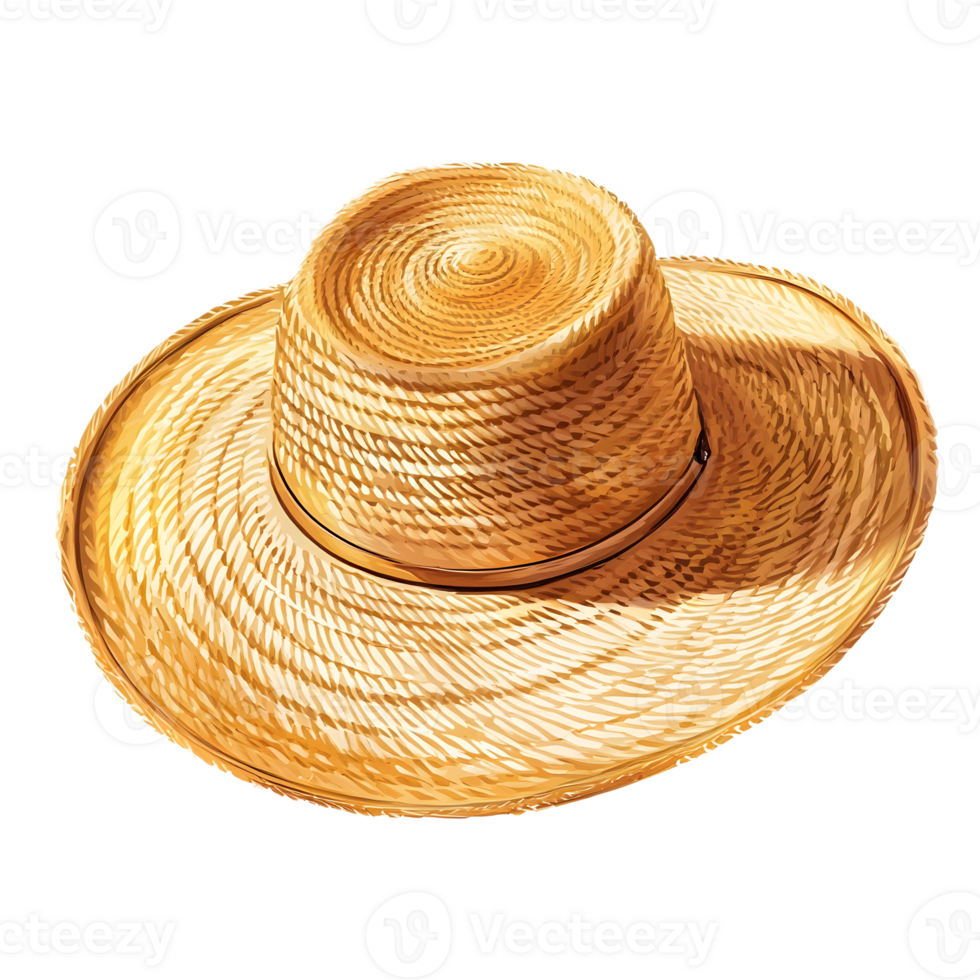 Stylish Summer Straw Hat with Circular Woven Design for Beach and Vacation png