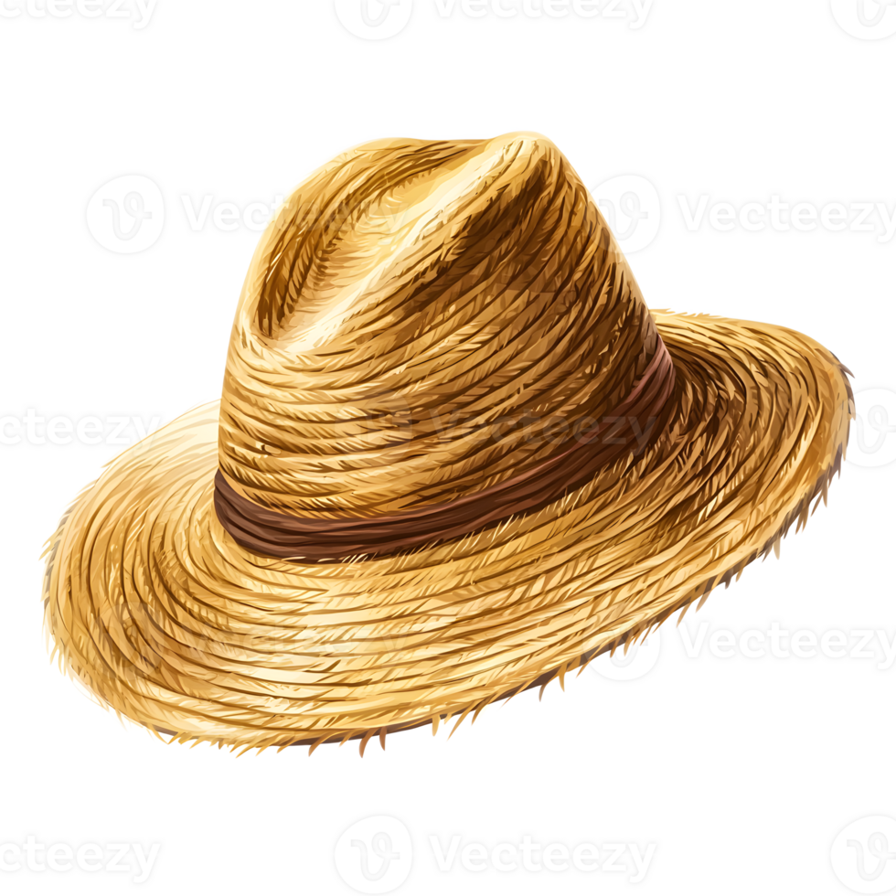Stylish Straw Sun Hat for Warm Weather Wear and Relaxation png