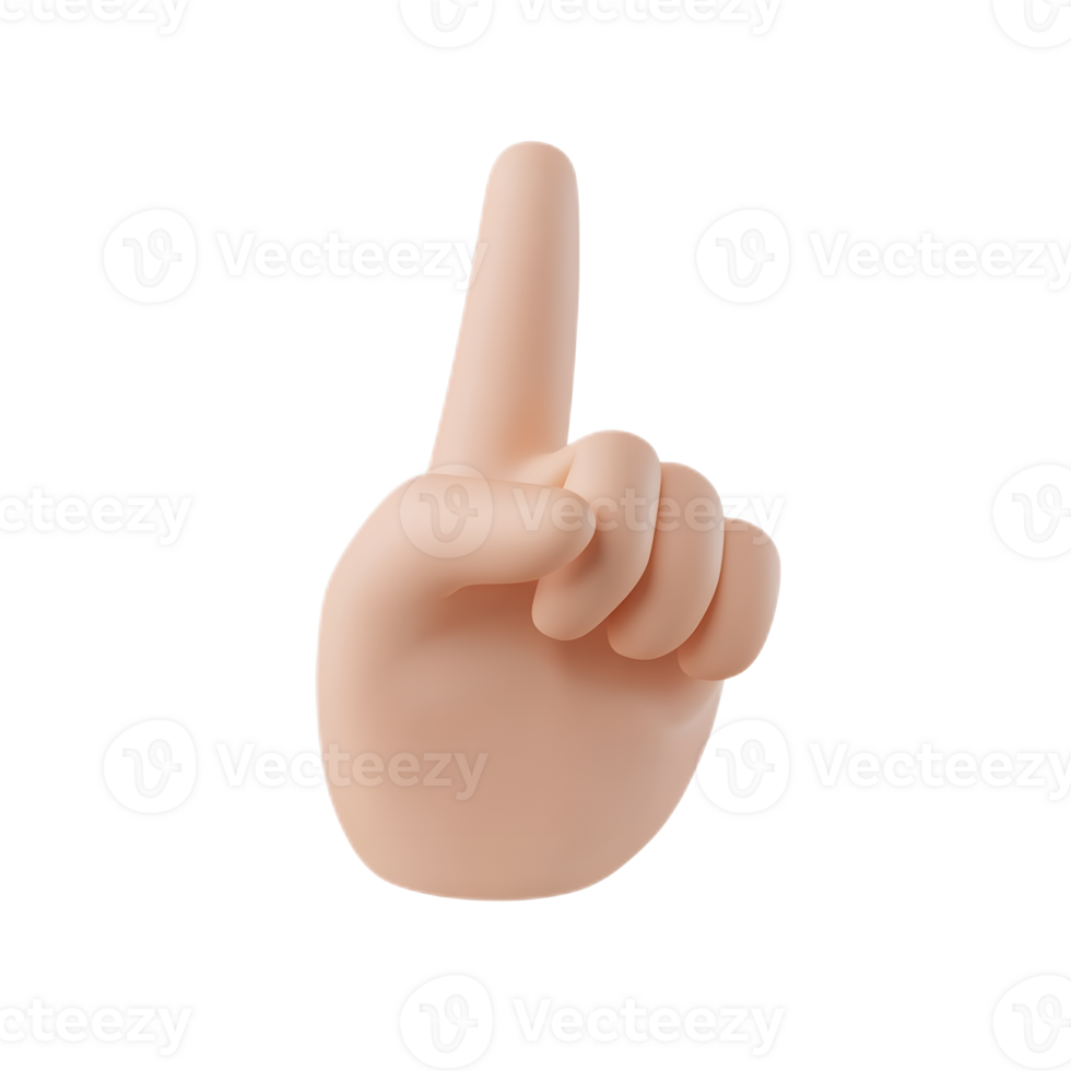3D Transparent Hand Gesture on White Background Conveying Digital Technology Concept png