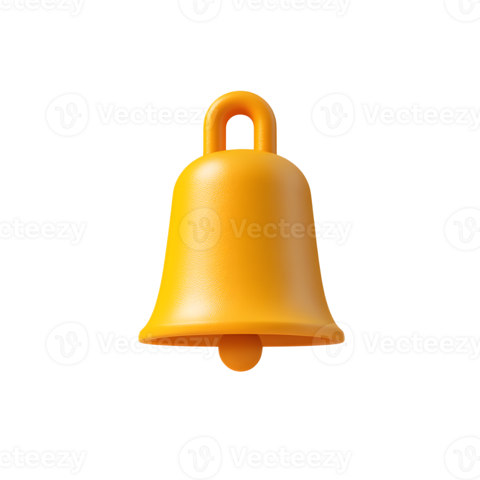 3D Transparent Notification Bell Ringing Icon for Digital Apps and Interfaces png