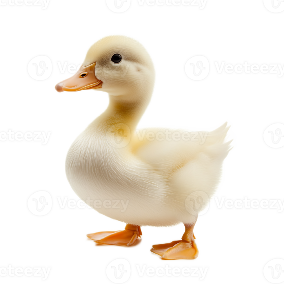 Adorable Fluffy Baby Duck Swimming in Calm Freshwater Pond png