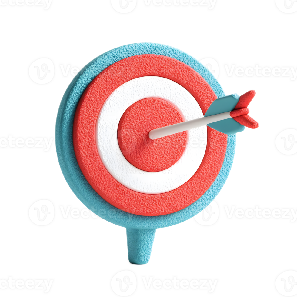 Bullseye Target with an Arrow in the Center Symbolizing Accuracy and Achievement png