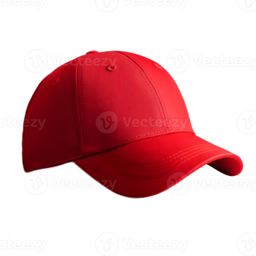 Red Baseball Cap Closeup in Natural Lighting png