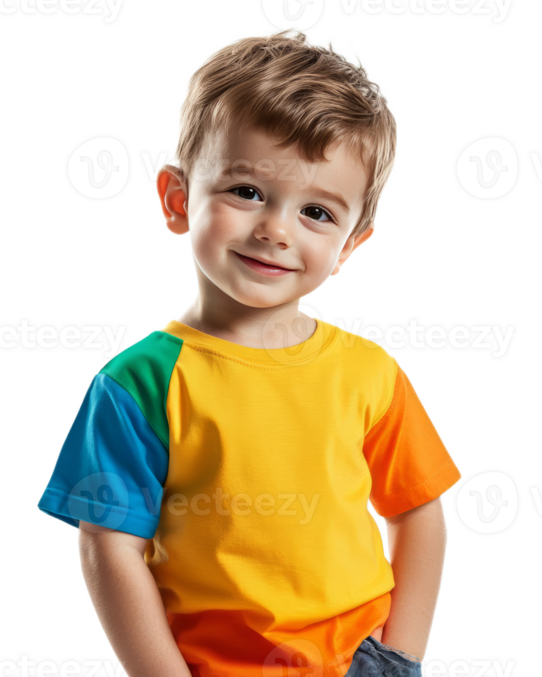 Cheerful Toddler Boy with Vibrant Smile and Expressive Face png