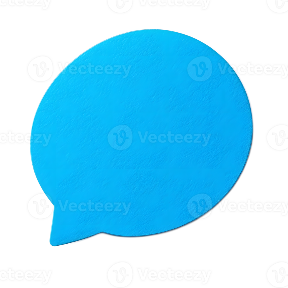 Minimalist Blue Speech Bubble Icon for Creative Communication and Dialogue png