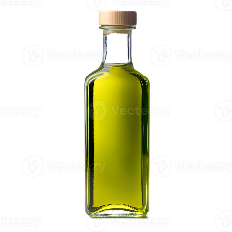Elegant Glass Bottle of Premium Extra Virgin Olive Oil for Gourmet Cooking and Mediterranean Cuisine png