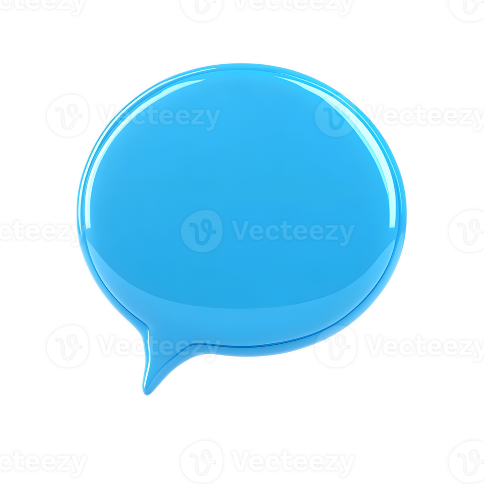 Blue Transparent Speech Bubble Graphic Design for Communication and Dialog png