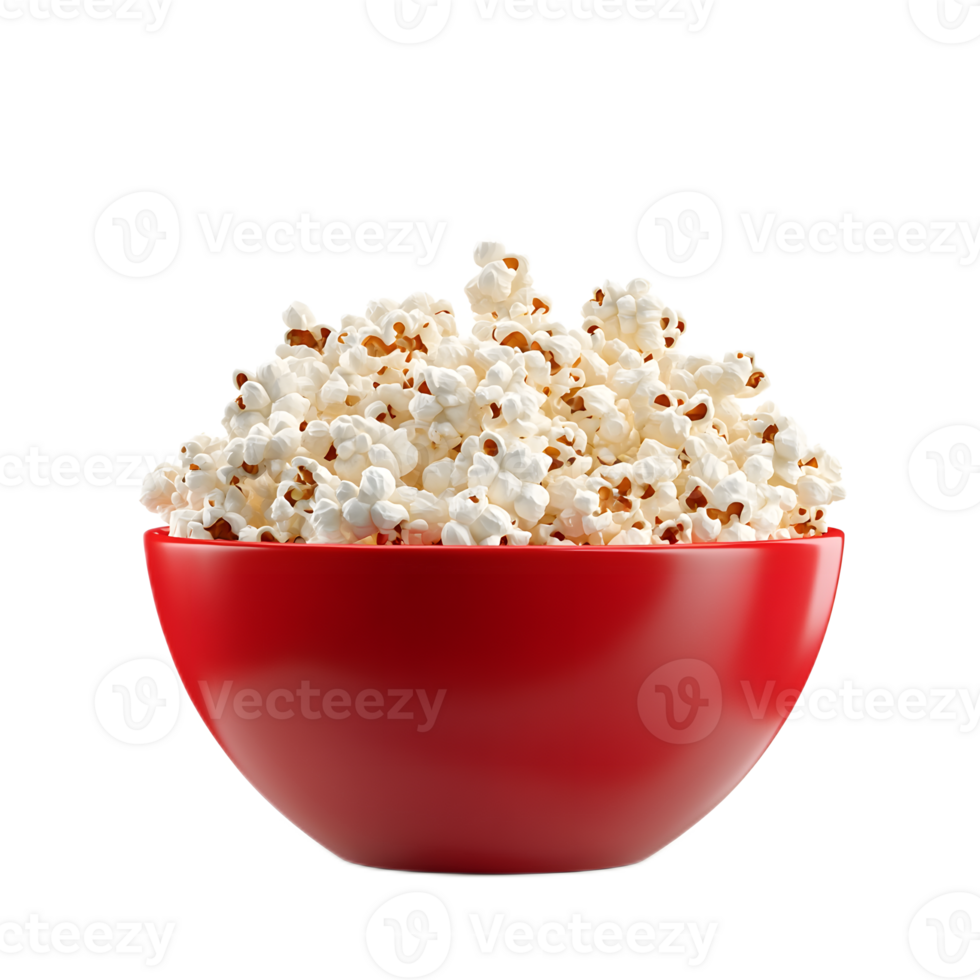 Inviting Bowl of Crisp and Salty Popcorn for Casual Snacking or Movie Night png