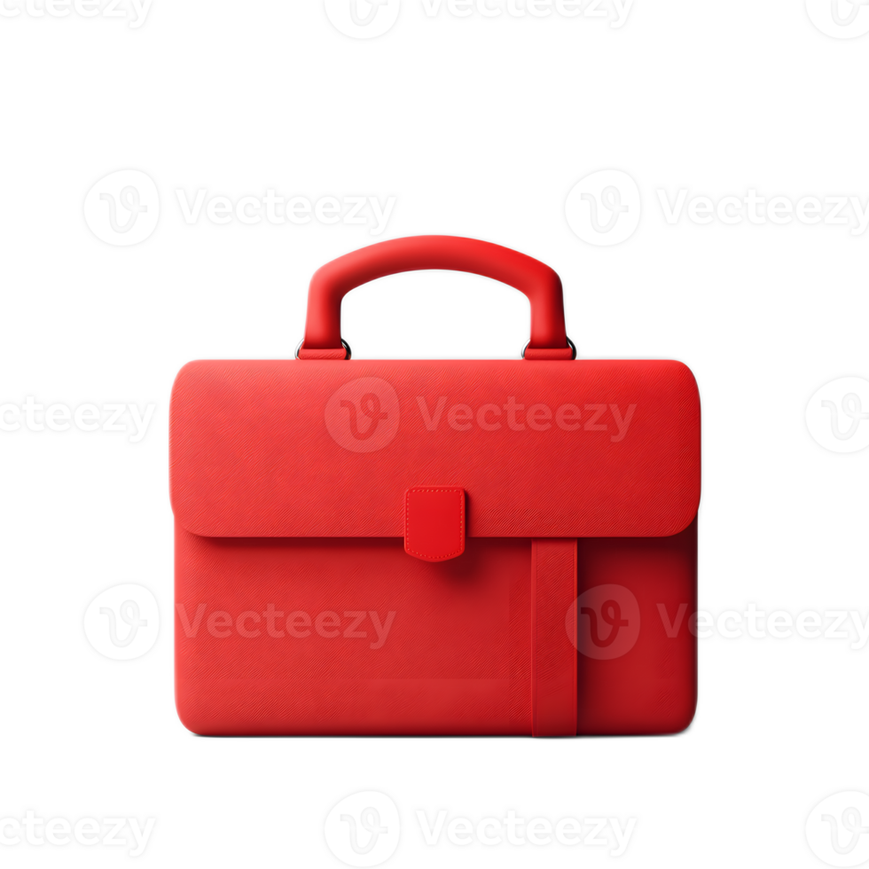 Elegant Red Leather Briefcase for Professional Business Use png