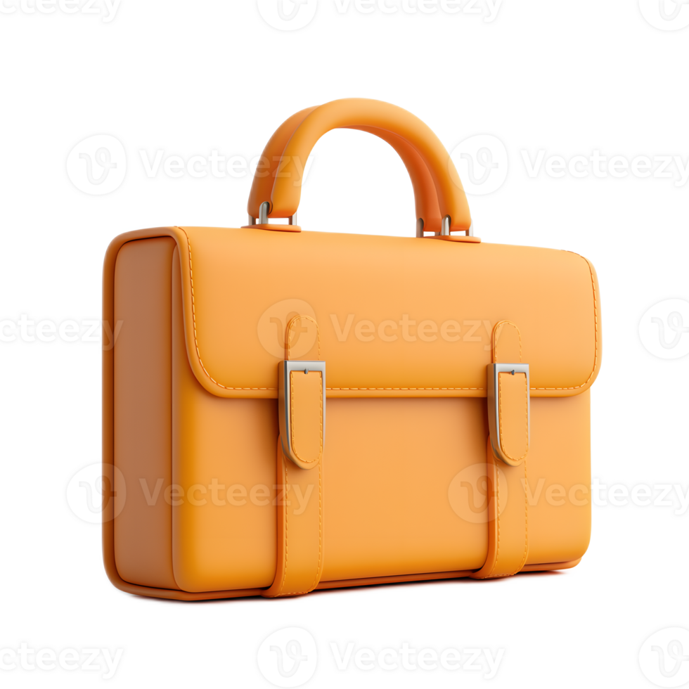 Elegant and Sophisticated Yellow Leather Briefcase for Professional Workspace and Corporate Environments png