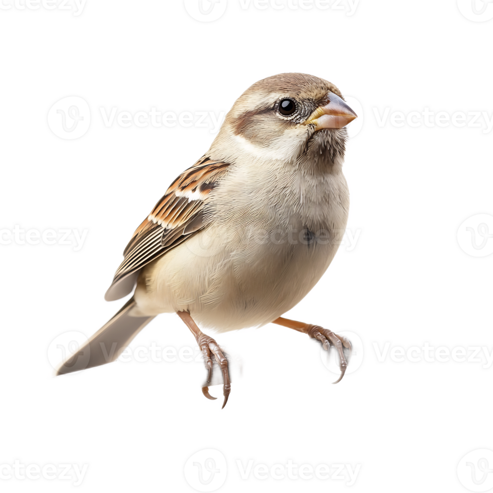 Captivating Closeup of Vibrant Sparrow Perched in Natural Setting png