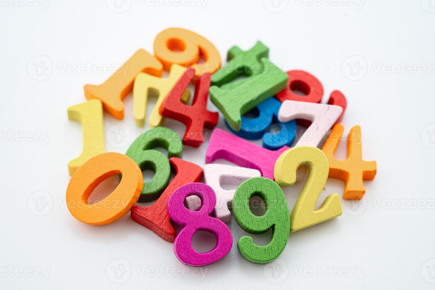 Number for learning Mathematic, education math. photo