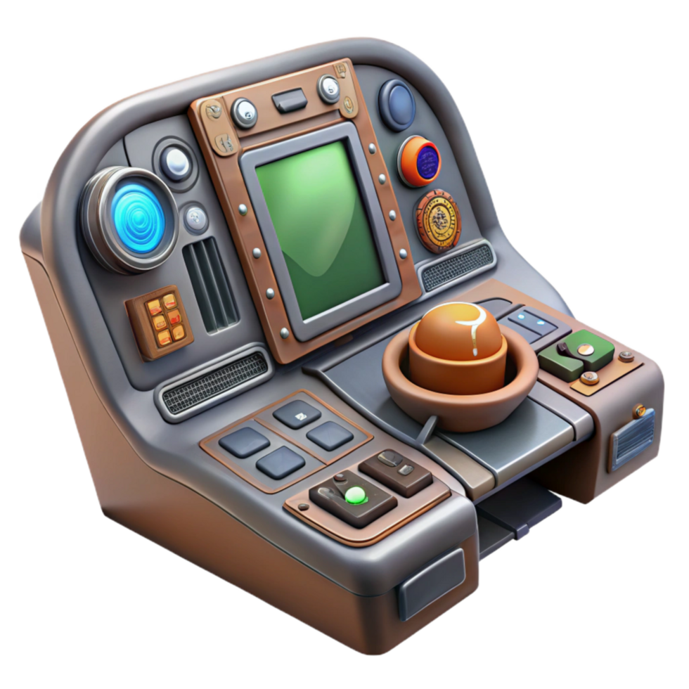 serene minimalist Spacecraft Cockpit Control Panel Isolated detailed png
