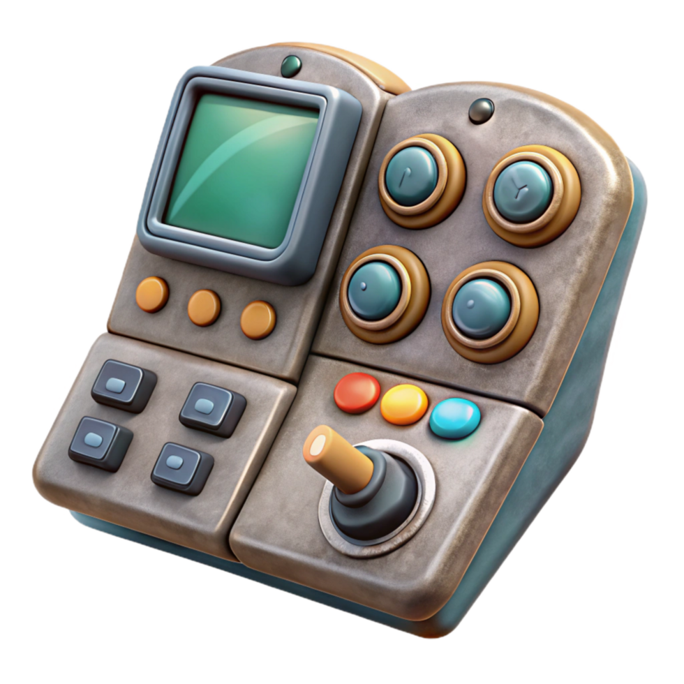 impressive modern Spacecraft Control Panel Cutout with Buttons and Dials authentic png