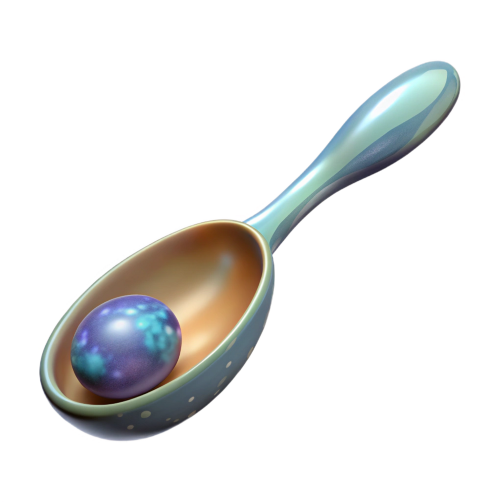 beautiful artistic Space Food Spoon Floating Transparent Background high quality png