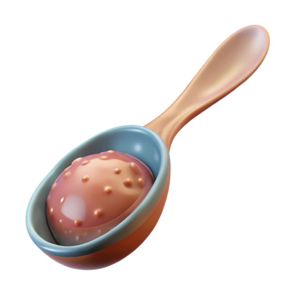 magnificent traditional Space Food Spoon Floating Transparent Background high quality png