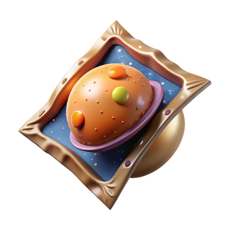 magnificent contemporary Space Food Packaging Floating Transparent Background detailed png