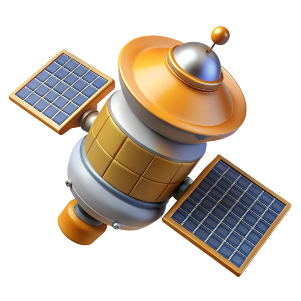 beautiful traditional Space Probe with Solar Panels Cutout on Transparent Background professional png
