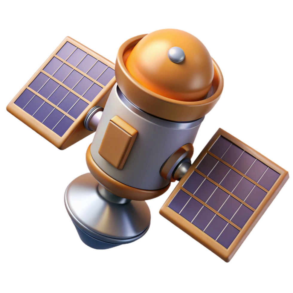 extraordinary modern Space Probe with Solar Panels Cutout on Transparent Background exclusive png