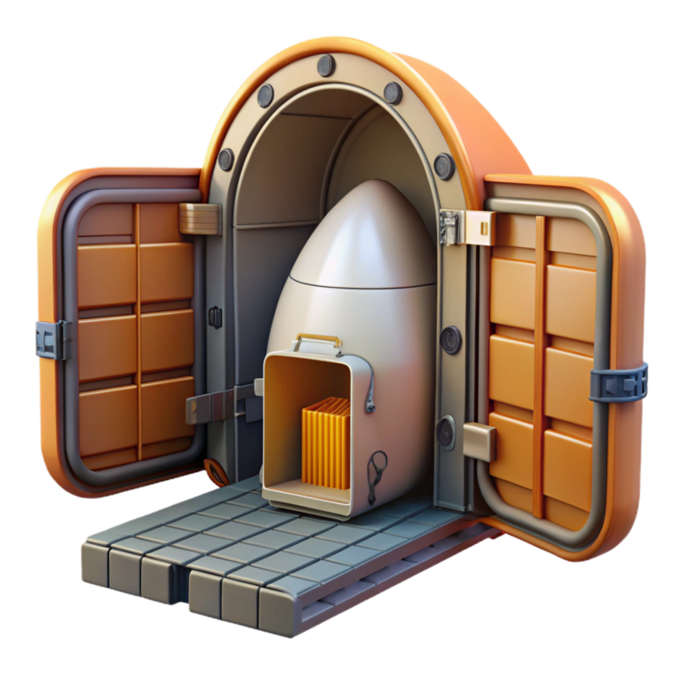 elegant contemporary Space Shuttle Cargo Bay Door Open Cutout with Payload Visible high quality png