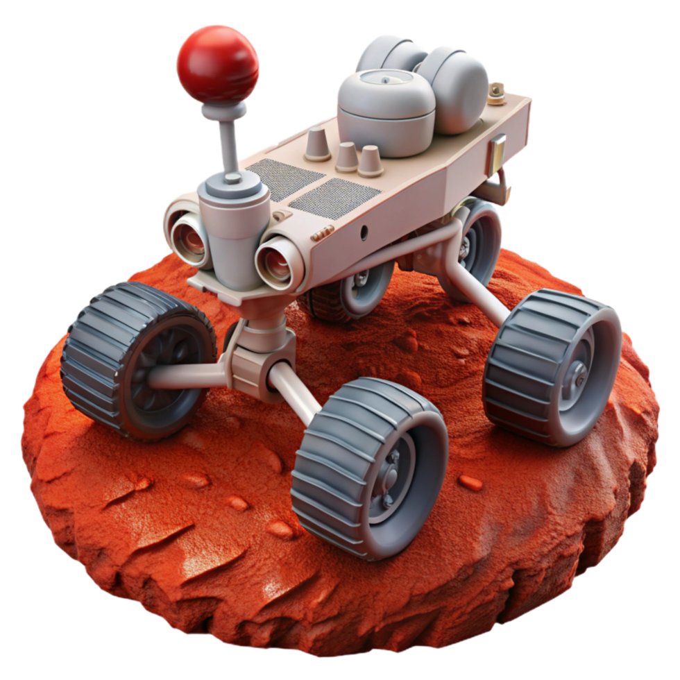 wonderful creative Space Rover on Mars Red Dust Transparent Background high resolution png
