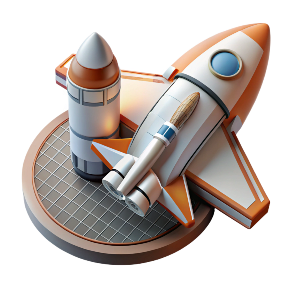 extraordinary minimalist Space Shuttle Docking with Station Cutout high quality png