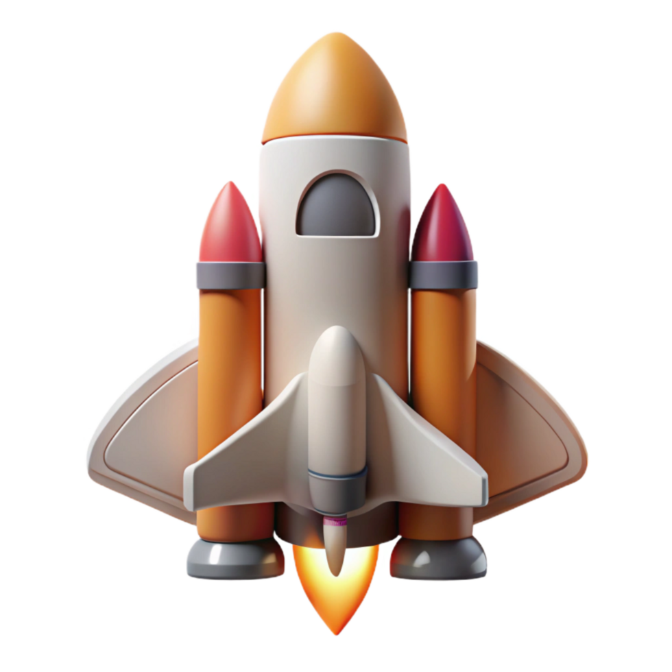 stunning vintage Space Shuttle Launch Realistic Illustration Cutout Element genuine png