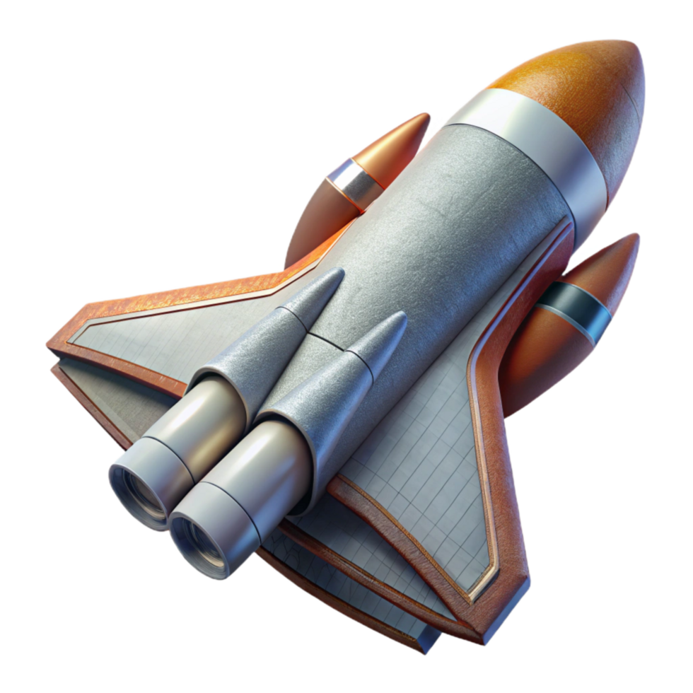 impressive modern Space Shuttle Side View Cutout on Transparent Background original png