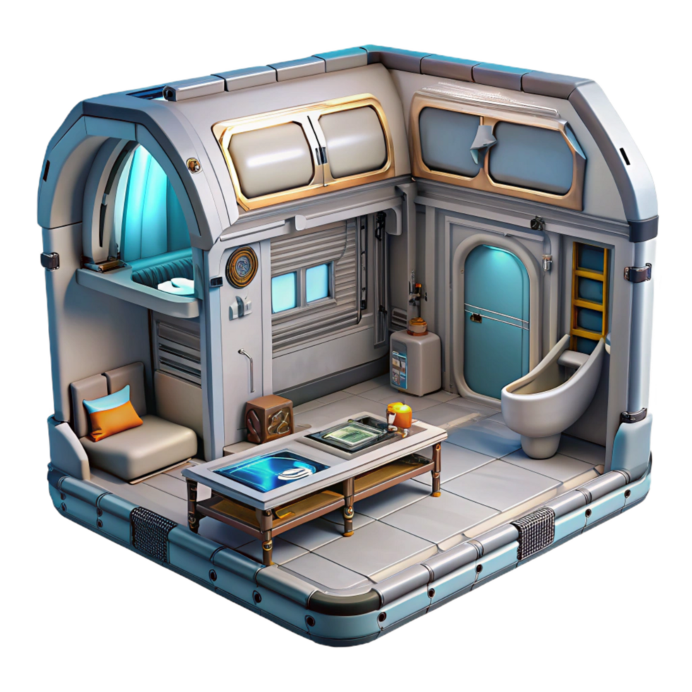 beautiful abstract Space Station Interior View Cutout exclusive png