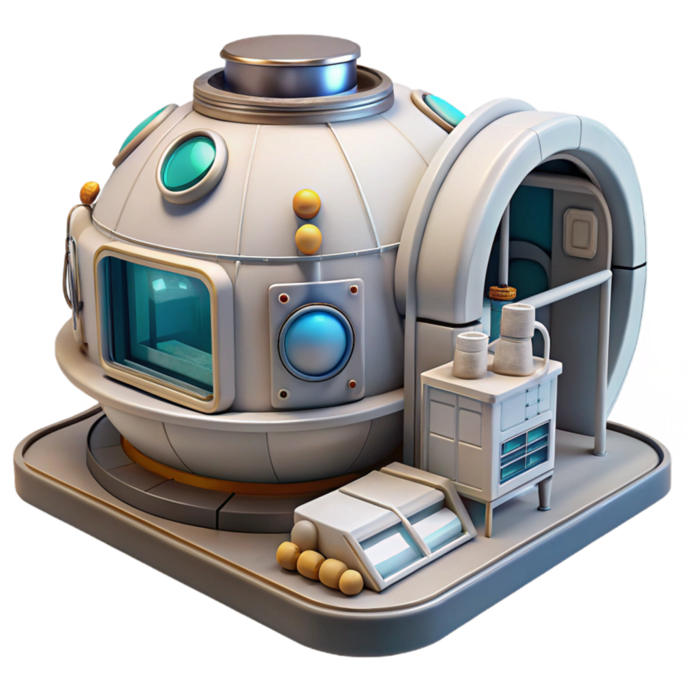 stunning rustic Space Station Laboratory Module Cutout with Equipment png