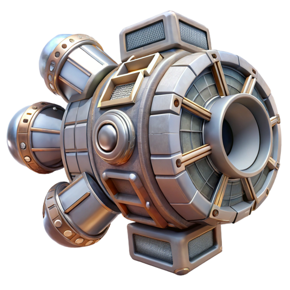wonderful contemporary Space Station Modular Segment Cutout with Metallic Finish high resolution png