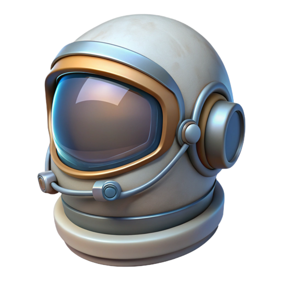 elegant artistic Space Suit Helmet Visor Reflection Isolated Element genuine png