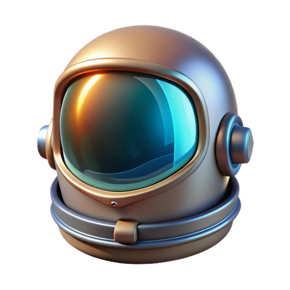 impressive creative Space Suit Helmet Visor Reflection Isolated Element authentic png
