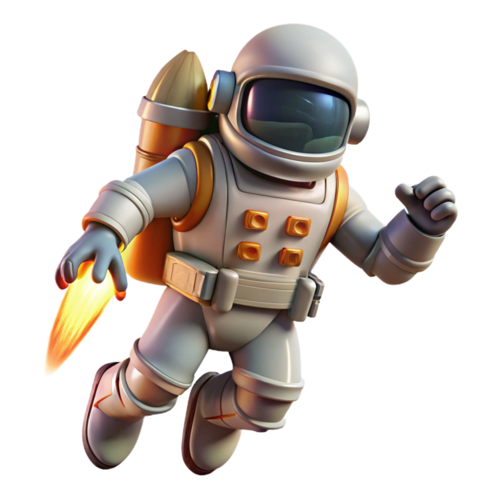 beautiful traditional Space Suit Jetpack Thrusters Firing Cutout exclusive png