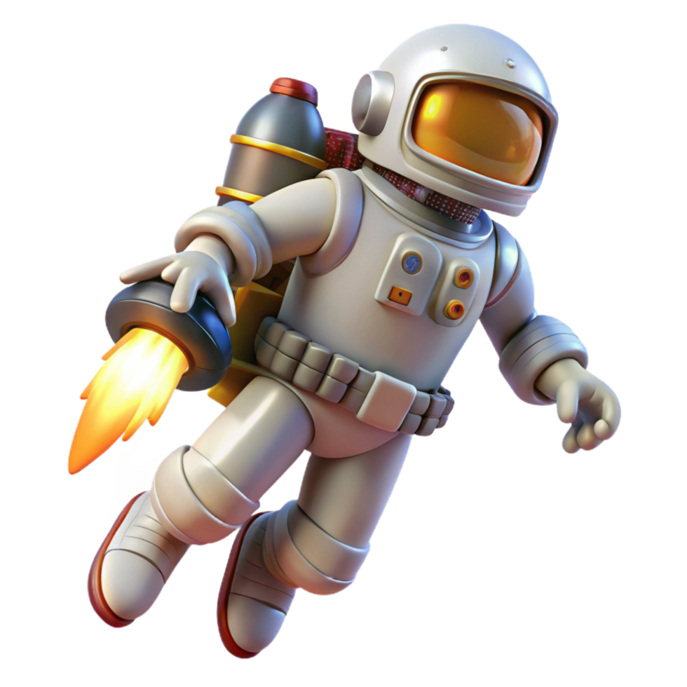 stunning artistic Space Suit Jetpack Thrusters Firing Cutout png