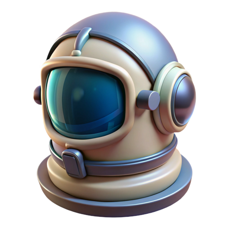 elegant abstract Space Suit Helmet with Visor Down Cutout on Transparent Background authentic png
