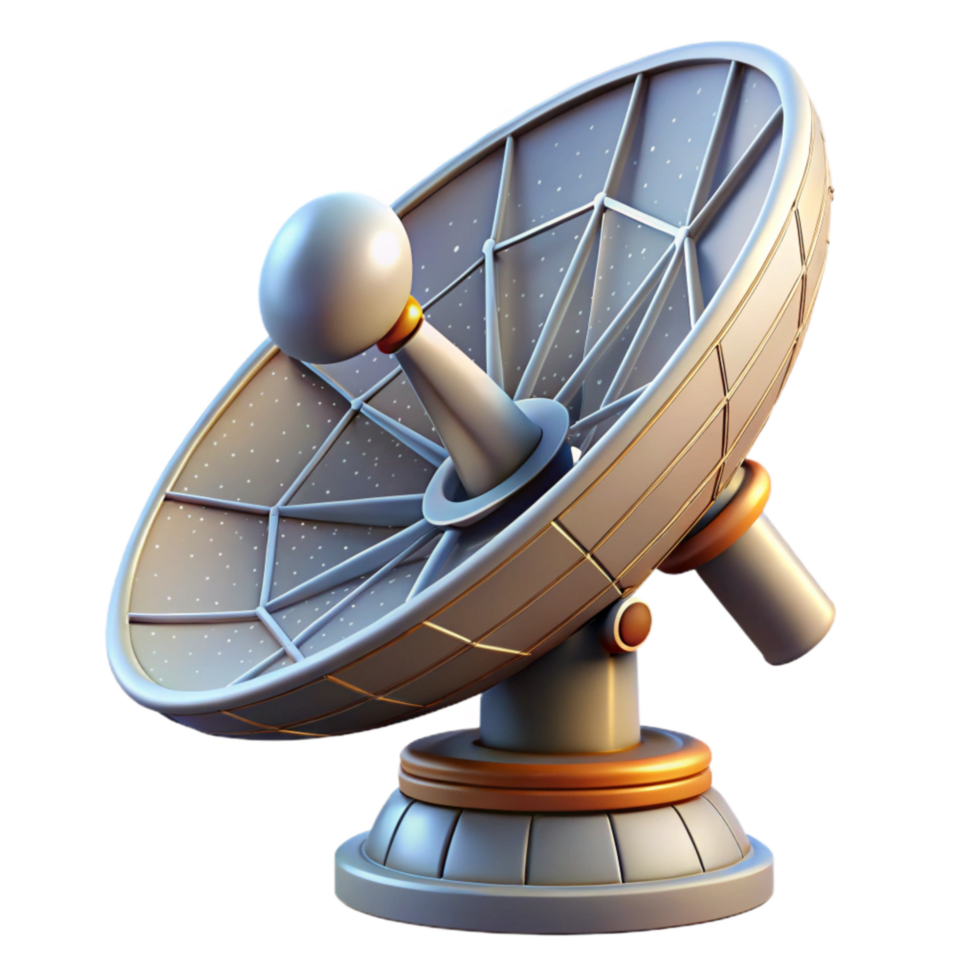 stunning modern Space Telescope Data Transmission Dish Isolated detailed png