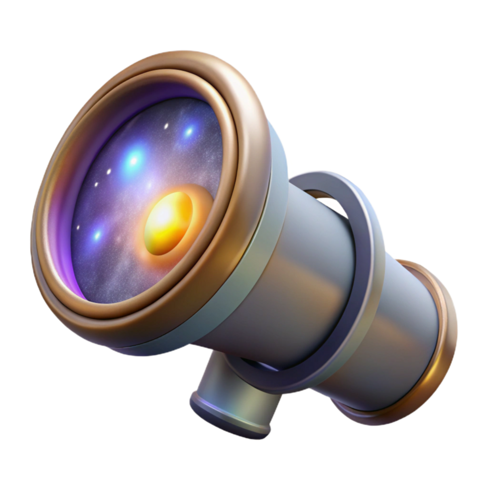 dramatic creative Space Telescope Lens Flare Isolated premium png