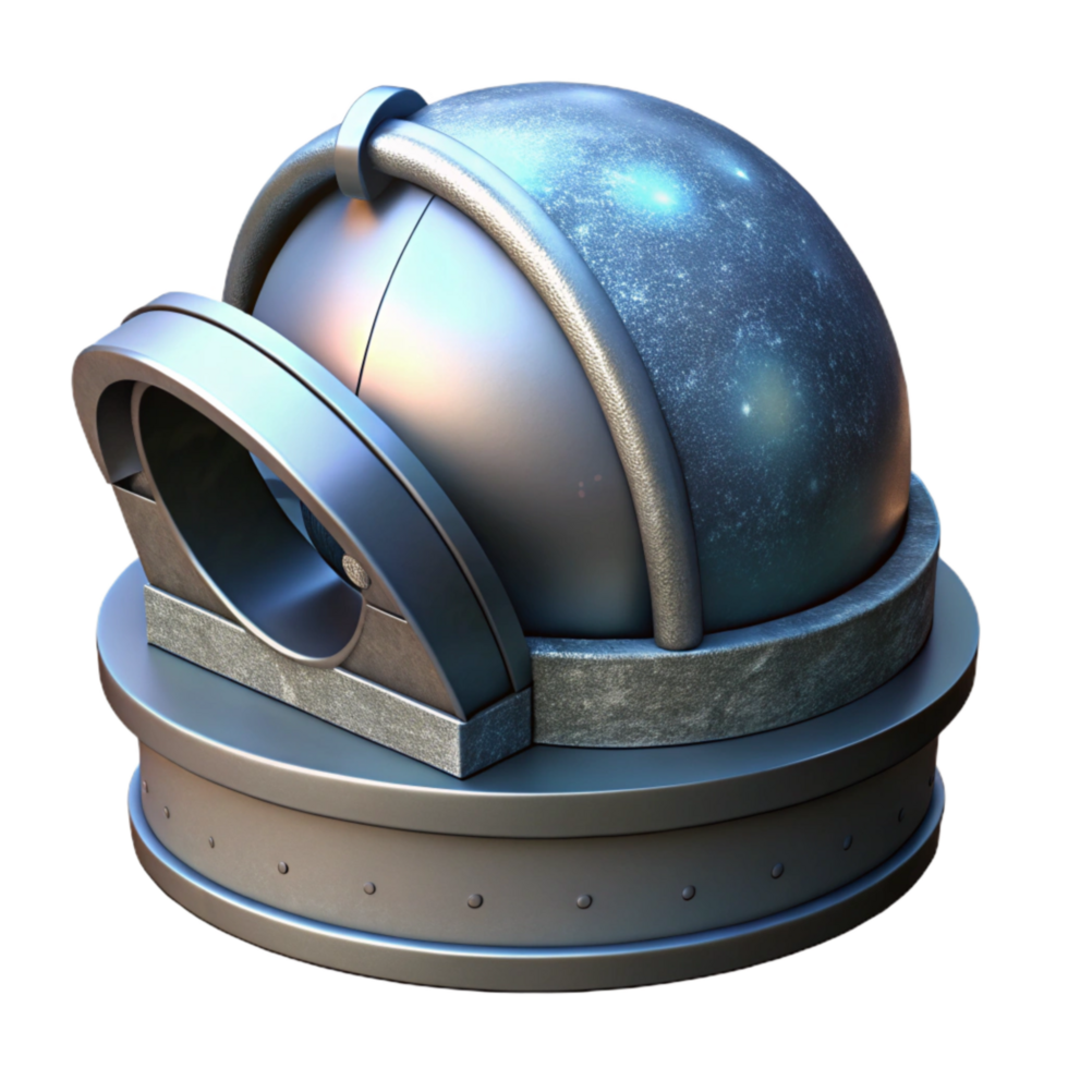 vibrant rustic Space Telescope Dome Open to Sky Isolated genuine png