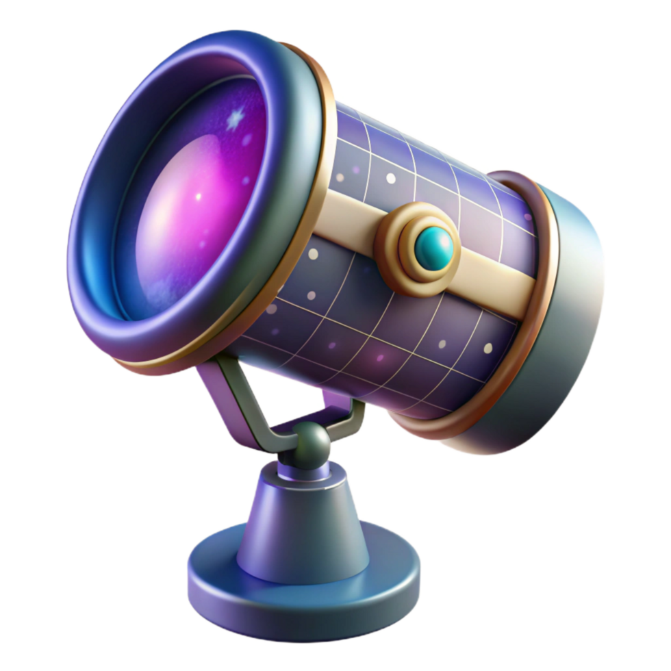 vibrant classic Space Telescope Cutout with Mirror Array professional png