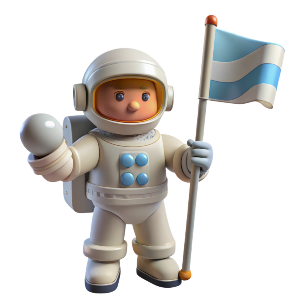 impressive contemporary Spacewalk Astronaut Holding Flag Transparent Background exclusive png