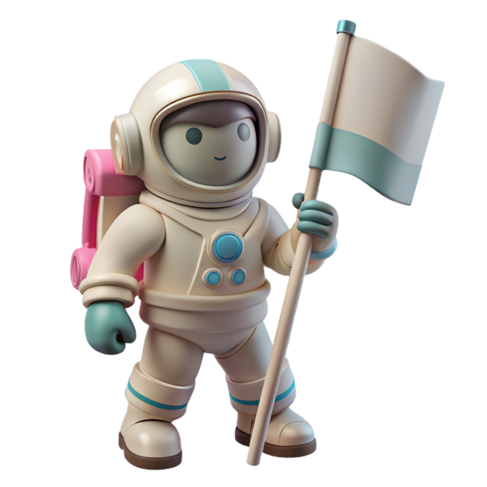 extraordinary traditional Spacewalk Astronaut Holding Flag Transparent Background png