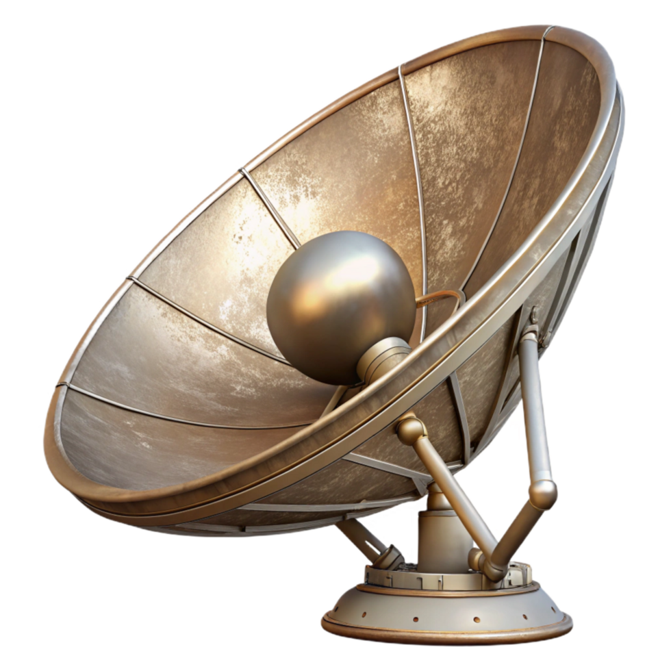 dramatic classic Space Telescope Reflector Dish Close Up Isolated exclusive png