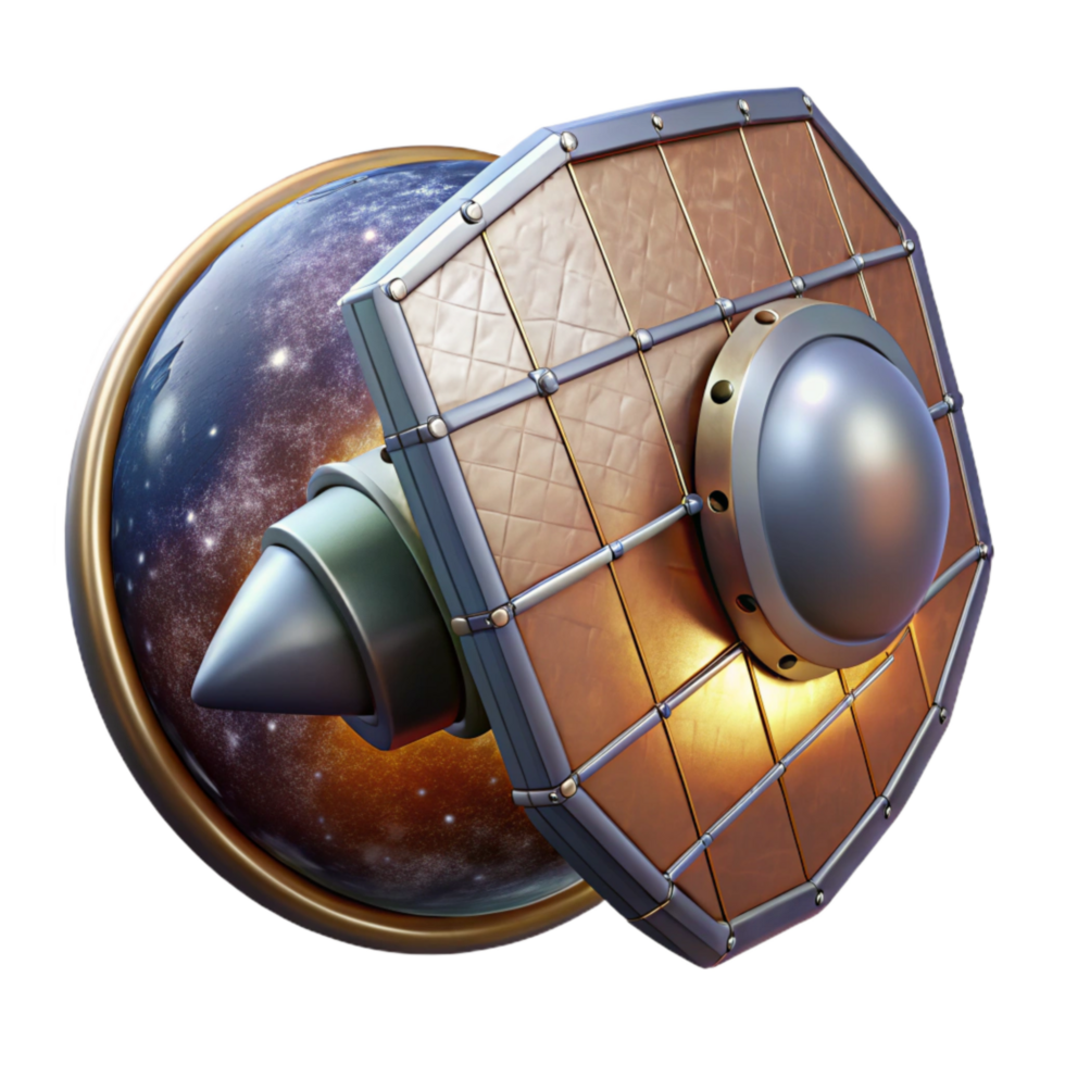 wonderful minimalist Space Telescope Solar Shield Deployed Isolated original png