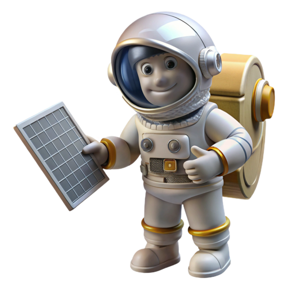 extraordinary vintage Spacewalk Astronaut Repairing Satellite Transparent Background png
