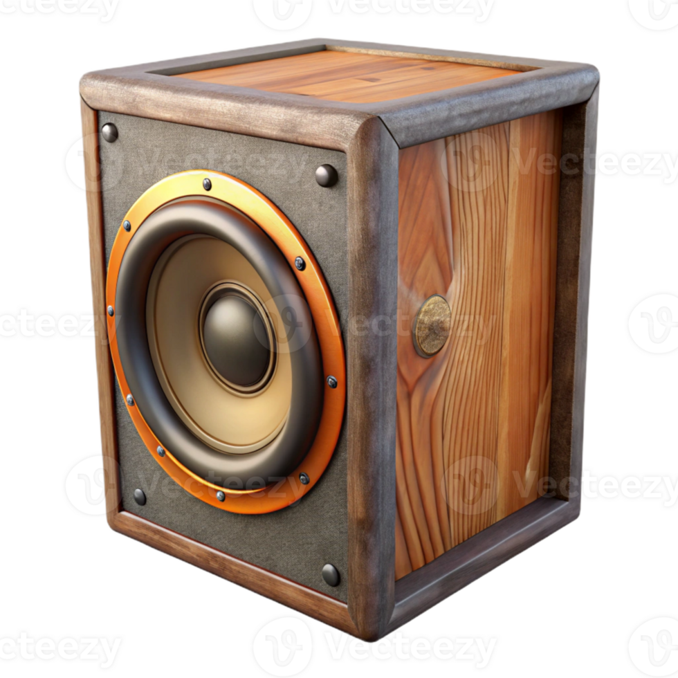 extraordinary classic Speaker Cabinet Angled View Wooden Texture Cutout authentic png