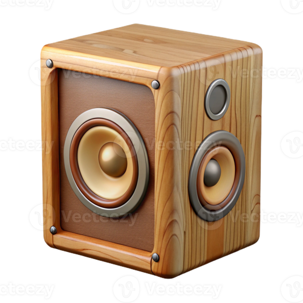 impressive vintage Speaker Cabinet Wooden Enclosure Isolated Element Transparent Background high resolution png